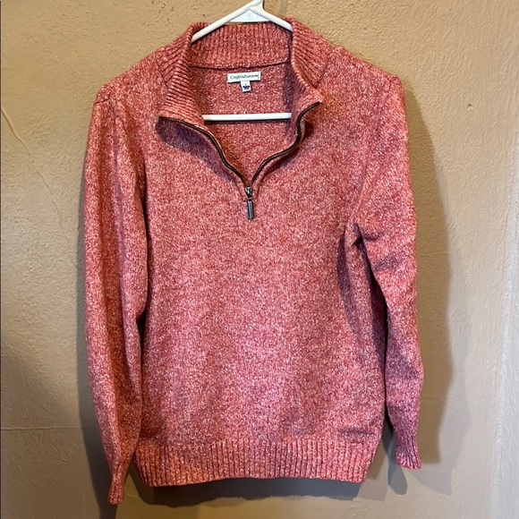 croft & barrow Tops - Croft & Barrow Coral Knit Pullover